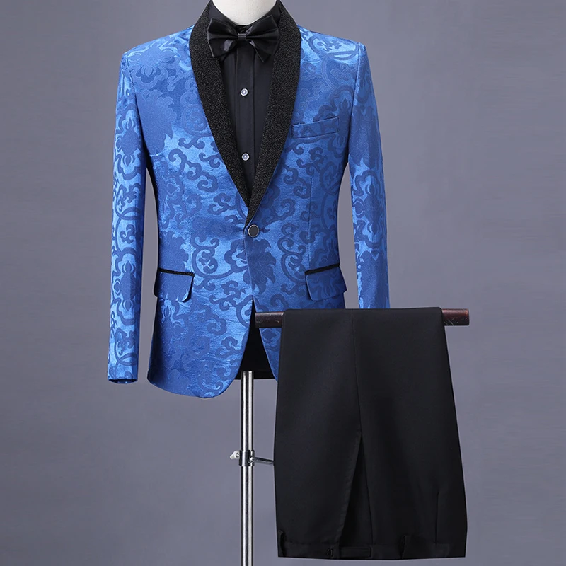 Performance clothing two-piece set suit blazer&pant 019 new men's suit stage singer hosted the dress Performance clothing two-piece set suit blazer&pant 019 new men's suit stage singer hosted the dress