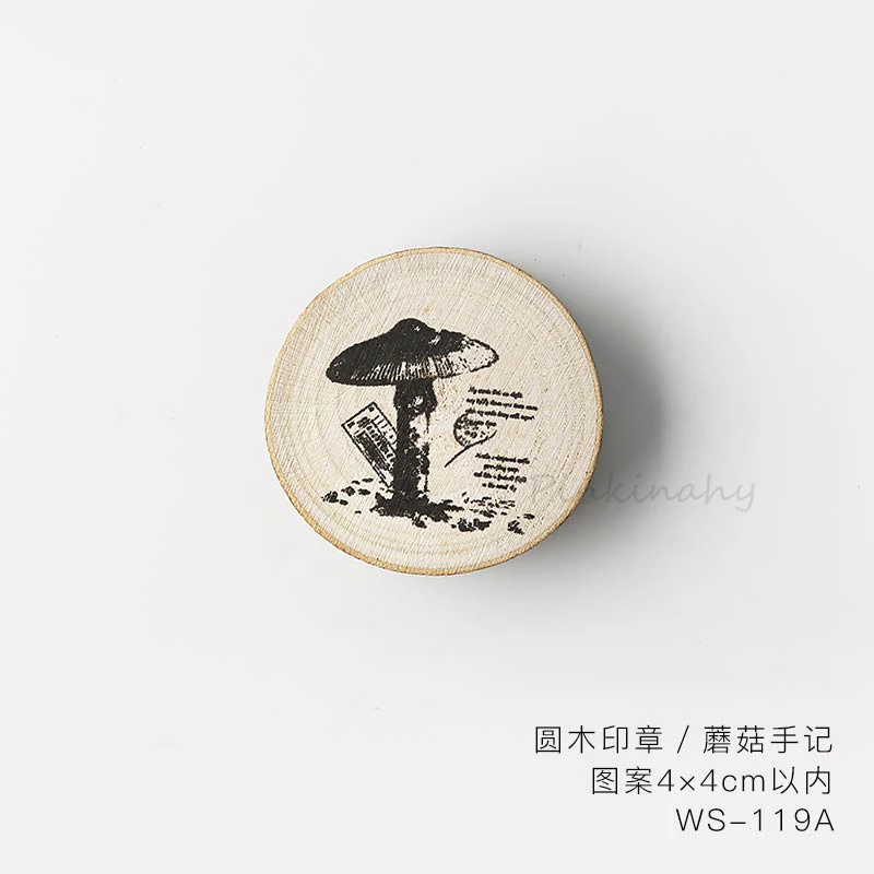 Vintage Natural Plants Rabbit Cat decoration stamp wooden rubber stamps for scrapbooking stationery DIY craft standard stamp - Цвет: 5