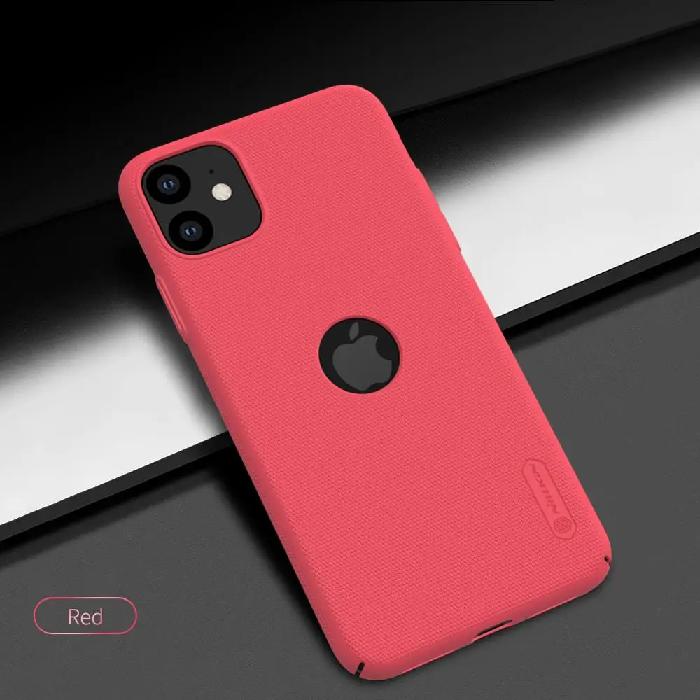 Чехол для iPhone 11 6,1 NILLKIN матовый PC матовый Жесткий чехол на заднюю панель Подарочный держатель для телефона iPhone 11 Pro для iPhone 11 Pro Max - Цвет: Красный