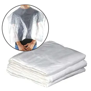 

100Pcs Disposable Waterproof Barber Cape Hairdressing Shawl Barbershop Apron