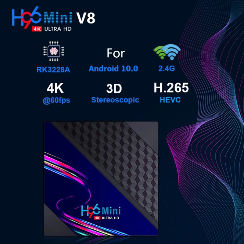 H96 Mini V8 RK3228A 8GB 16GB Smart TV Box Support 1080p Wifi 4K BT for Youtube Media Player Quad Core