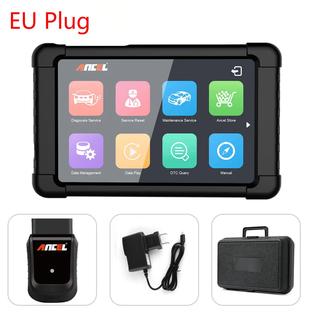 Ancel Автомобильный сканер полная система OBD2 Wifi сканирующие Инструменты ABS подушка безопасности DPF EPB сброс 22 языков Профессиональный OBDII Автомобильный сканер - Цвет: With Tablet EU Plug