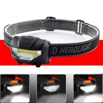 

Adjustable Head Straps LED Headlamp 3-Model Head Light Torch Outdoor Black