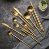 304 Stainless Steel Gold Cutlery Set Dinner Fork Knife Spoon Chopsticks Dinnerware Set Silverware Tableware ► Photo 1/6