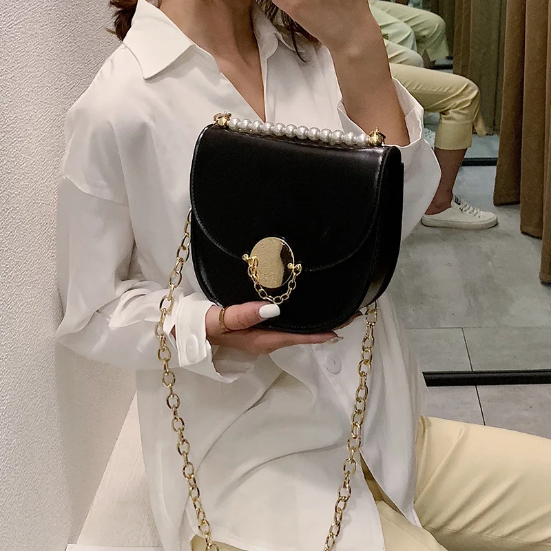 

New bag 2019 summer new Chaohan version 100 lap oblique satchel chain single shoulder bag fashion saddle bag