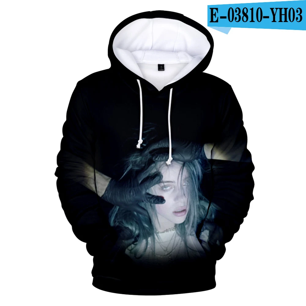 Billie Eilish Ms. 3D Толстовка с капюшоном Женский/мужской пуловер осень и зима мировой продажи Billie Eilish Wild спортивная одежда - Цвет: 3D