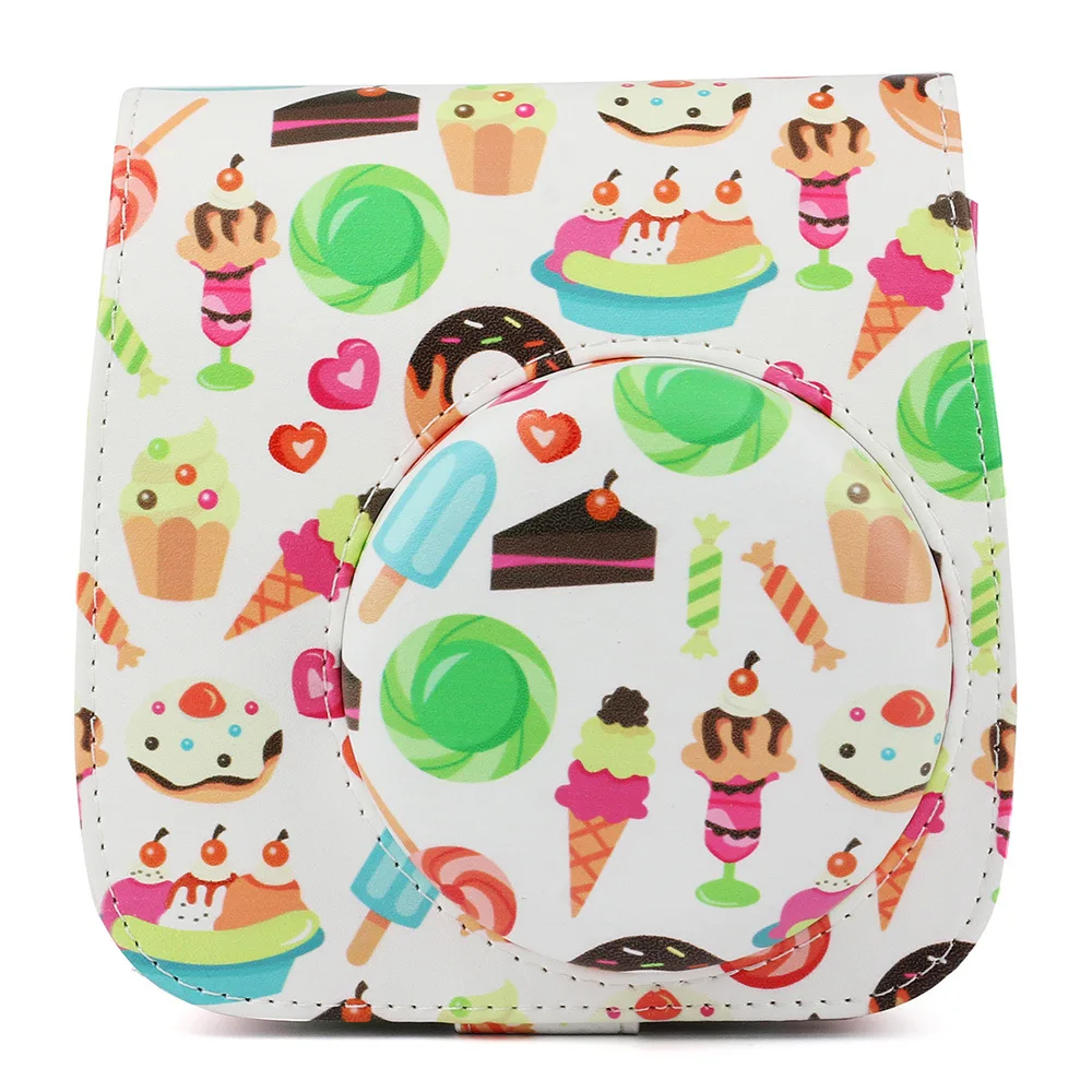 TP Камера сумка для мгновенной камеры mini8/8+/9 десертное мороженое торт камера сумка чехол с ПУ материал - Цвет: TP