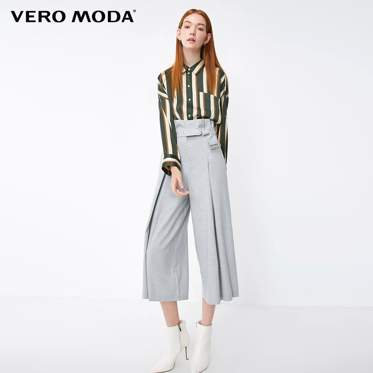 

Vero Moda 2019 New Arrivals OL Style Women's High Waist Lace-up Casual Capri Pants | 31846J502