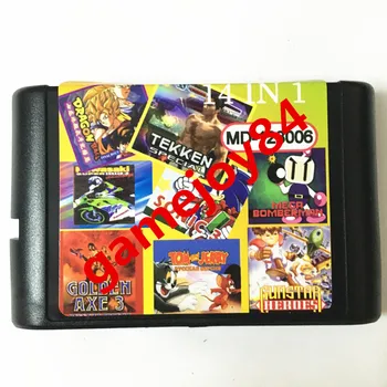 

New 14 In 1 Game Card for Sega Genesis No Repeat Games NTSC Only!