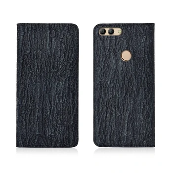 

Luxury Bark Pattern Genuine Leather Magnetic Flip Phone Case For Huwei Enjoy 8 Plus/Huwei Enjoy 7S Phone Cover Card Slot Holder