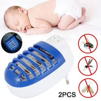 

2 Pcs Ultraviolet Mosquito Killer Lamp Portable LED Electric Mosquito Repellent Fly Bug Insect Trap Killer Household Gadget