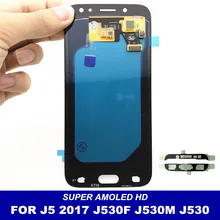 Супер AMOLED lcd s для Samsung Galaxy J5 j530 SM-J530F J530M ЖК-дисплей сенсорный дигитайзер с регулировкой яркости