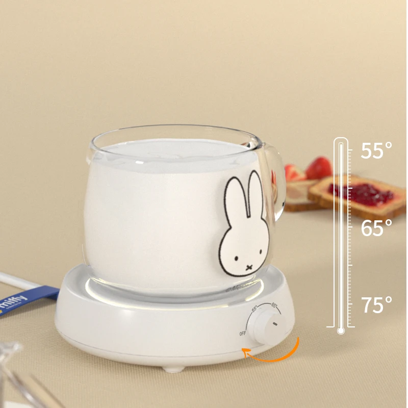 Aquecedor de Copo Caneca de Café Esteira de Copo Almofada para Casa Miffy Elétrico Mais Quente Escritório Leite Chá Auto-fora Presente Chaleira Elétrica Eletrodomésticos - Image 2