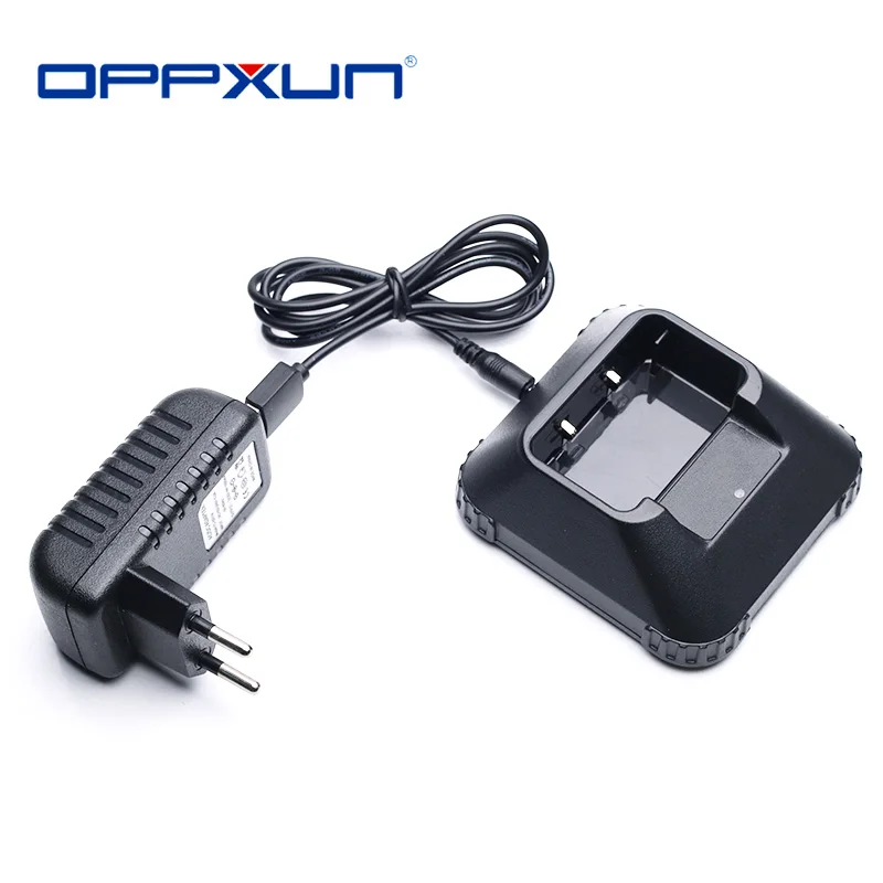 long distance walkie talkie OPPXUN Charger Tray with Adapter+ Charger Cable for Baofeng UV-3R+ Plus two way radio Walkie Talkie