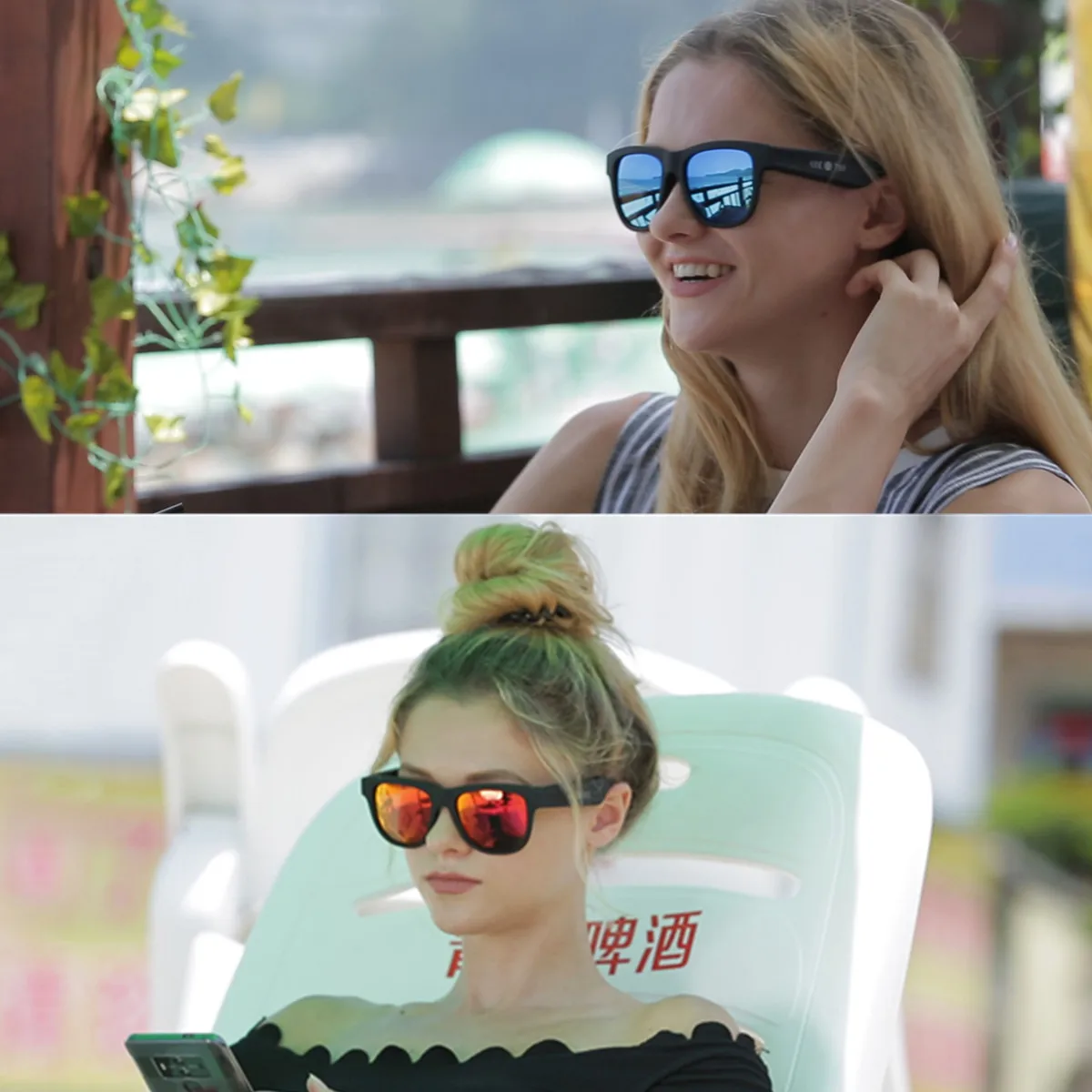 G1 поляризованные солнцезащитные очки bluetooth Гарнитура костной проводимости умные сенсорные умные очки Спортивные Беспроводные наушники и микрофон