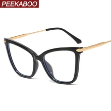 Peekaboo, кошачий глаз, синий фильтр, очки, по рецепту, женские, tr90, рамка, игра, компьютерные очки, женские, большие, защита глаз, для девушек