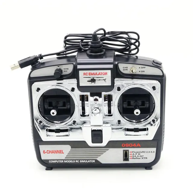 6CH RC Flight Simulator JTL-0904A support Realflight G7 Phoenix 5.0 XTR remote control helicopter fixed-wing Drone (MODE2) 4
