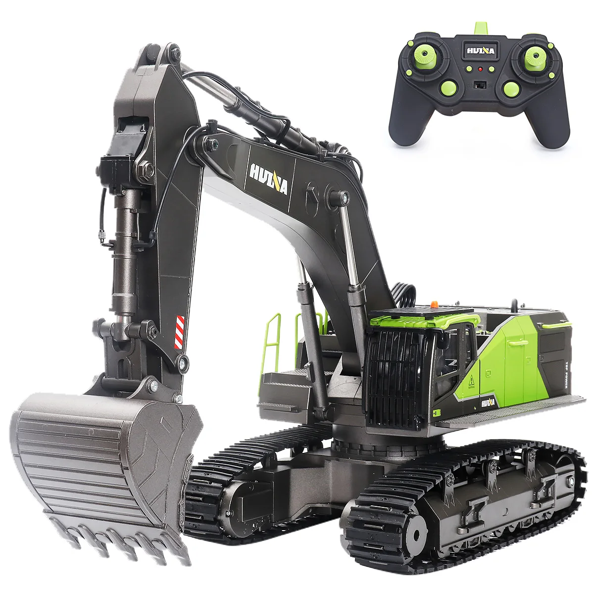 Huina 1593 Escavatore 22Ch Rc Truck 1/14 Giocattoli Telecomandati Verdi Per Bambini