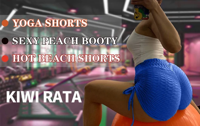 KIWI RATA-Sexy Ruched Butt Lifting Ginásio Shorts das Mulheres, Shorts de  Cintura Alta Booty, Yoga Shorts, Treino De Corrida, Twerking Daisy Dukes -  AliExpress