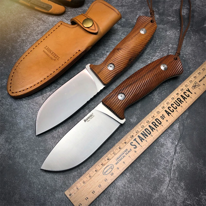 

High Hardness DC53 blade Santos Wood Handle Fixed Blade knife Straight Knives Tactical Hunting Camping high quality EDC tool