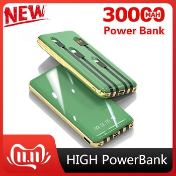 超薄型30000麻雀のパワー銀行ポータブル屋外旅行powerbank電話の充電器液晶デジタルディスプレイiphoneサムスンhuawei社