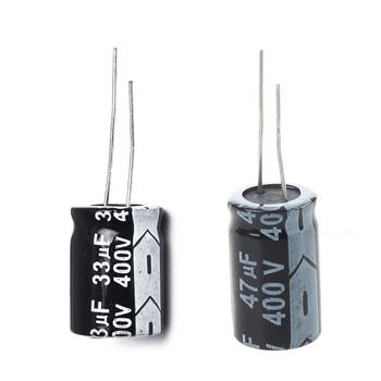 

15 Pcs Capacitor Electrolytic Aluminum 400V Black 33UF & 47UF