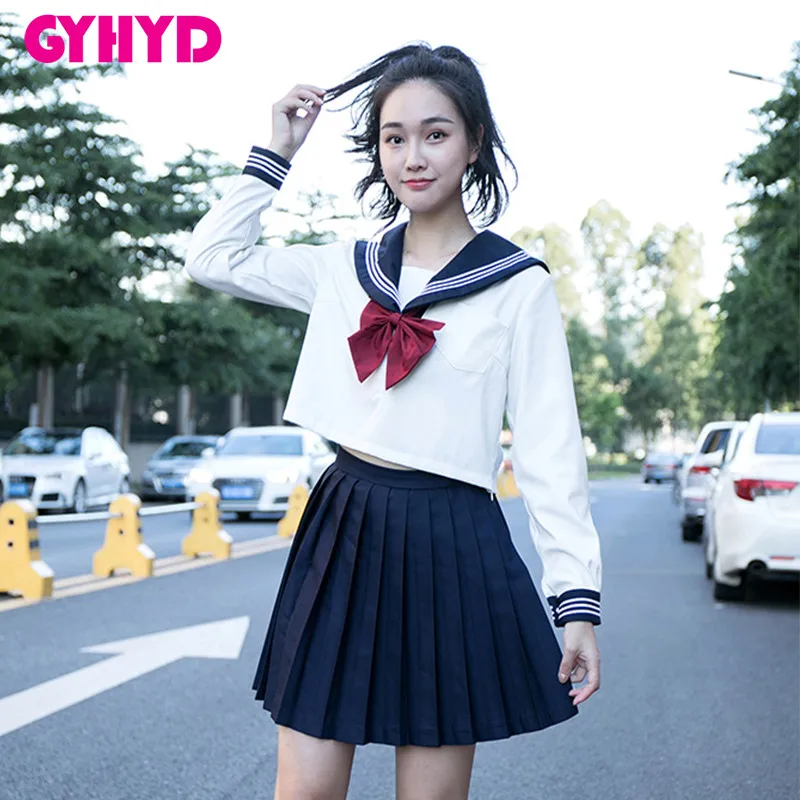 Осенний матрос аниме японская школьная форма милая девушка белая Косплей