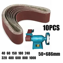 

10pcs 50x686mm Sanding Belts 40-1000 Grit Sandpaper Abrasive Bands For Belt Sander Grinder Abrasive Tool Wood Metal Polishing