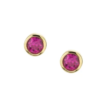 

LOZRUNVE Korean 925 Sterling Silver Rainbow Multi Colored Solitaire Diamond CZ Bezel Stud Earring