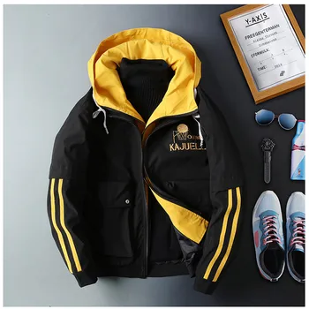 

2019 Fashion Jacket Men Winter Hooded Casual Thin+Thick Coats Cargo Jackets Windbreaker Outwear Streetwear Men Parkas Jacket