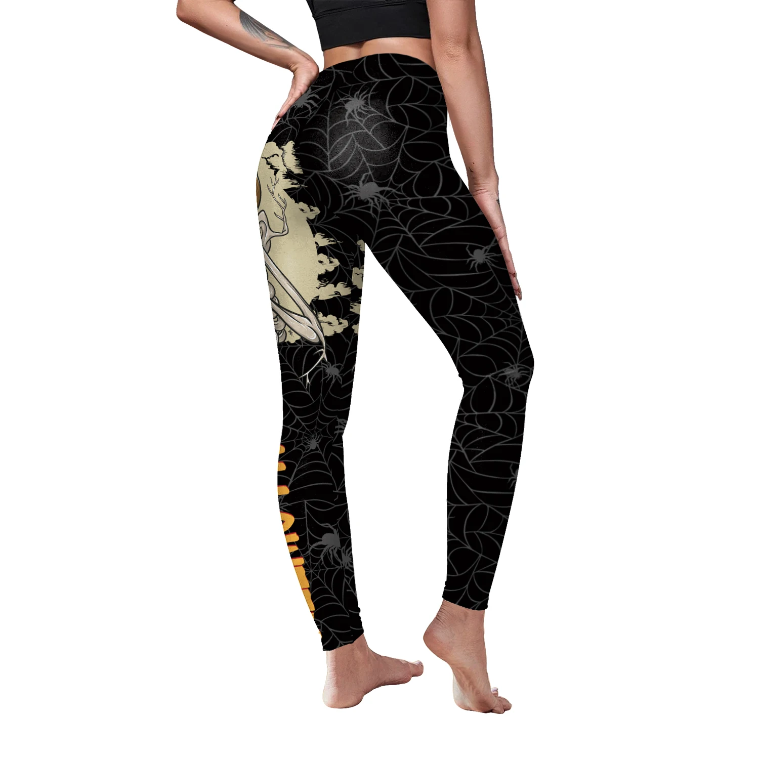 VIP FASHION Halloween Cosplay Skull Skeleton 3D Printed Women's Plus Size Pants Fitness Sexy Skinny Leggins Pant Trousers 2021 carhartt leggings