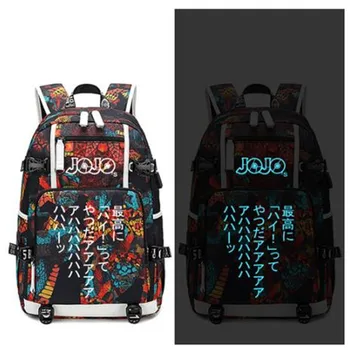 

Jo Jo Adventure Backpack USB Port Rucksack Bag Snake Pattern Teenager Student BookBags travel Shoulder Laptop Bag