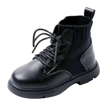 

Kids Shoes 2020 Autumn Children Fashion Mid Calf Short Martin Boots Baby Girls Brand Sport Shoes Toddlers Pu Leather Shoes
