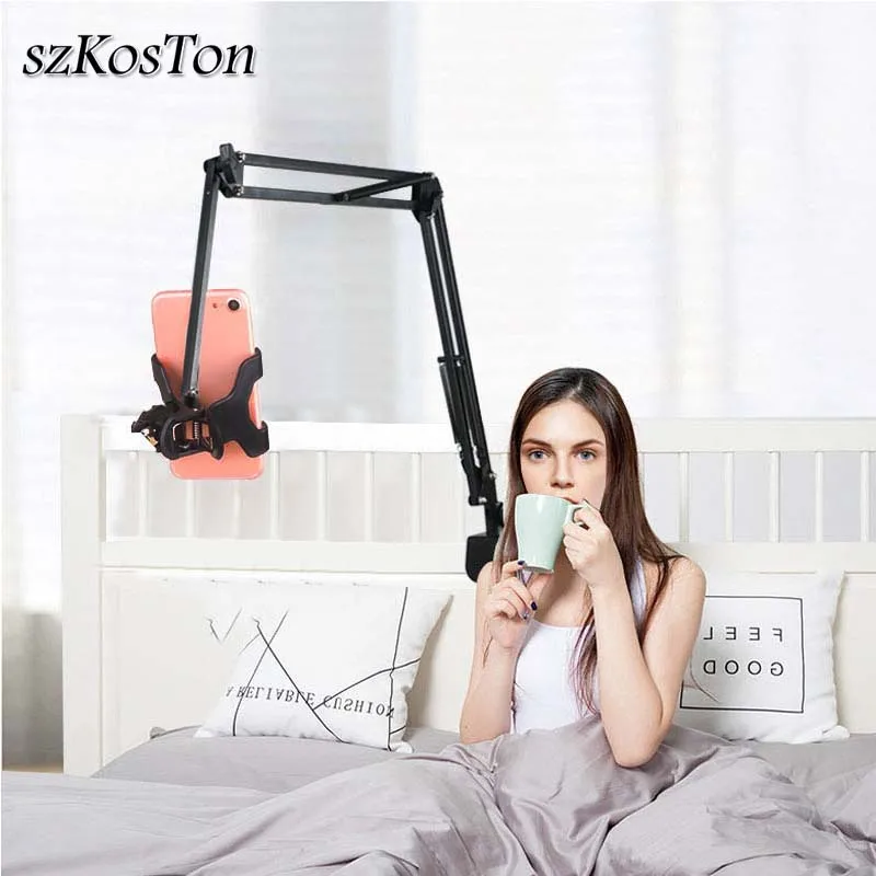  Universal Cell Phone Holder Flexible Long Arm Mobile Phone Support Clamp Stand Bed Desktop Mount Br