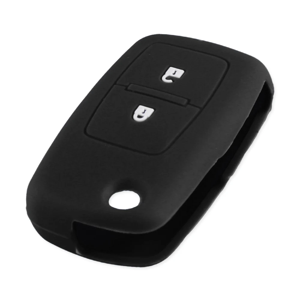 KEYYOU 2/3BTN силиконовый Автомобильный ключ для VW Golf 4 5 6 7 Bora Jetta POLO GOLF Passat b6 b8 Skoda Octavia t5 caddy место для ключа чехол - Название цвета: 2 buttons black