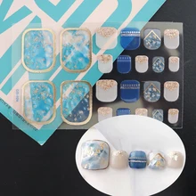 22 Типсы/Лист наклейки для ногтей с рисунком улыбки Летние Стильные палочки для ногтей водонепроницаемый Маникюр детские украшения для ног