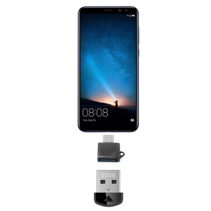 Мини металлический USB 3,1 type-C штекер к USB 2,0 Женский OTG адаптер данных с брелоком