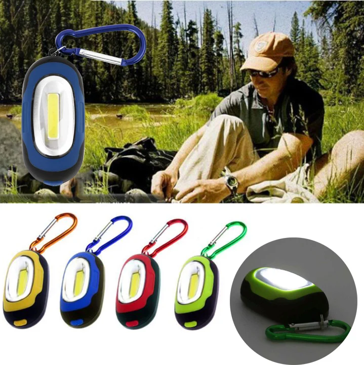 Hot Mini COB LED Flashlight Waterproof Portable Keychain Torch Light