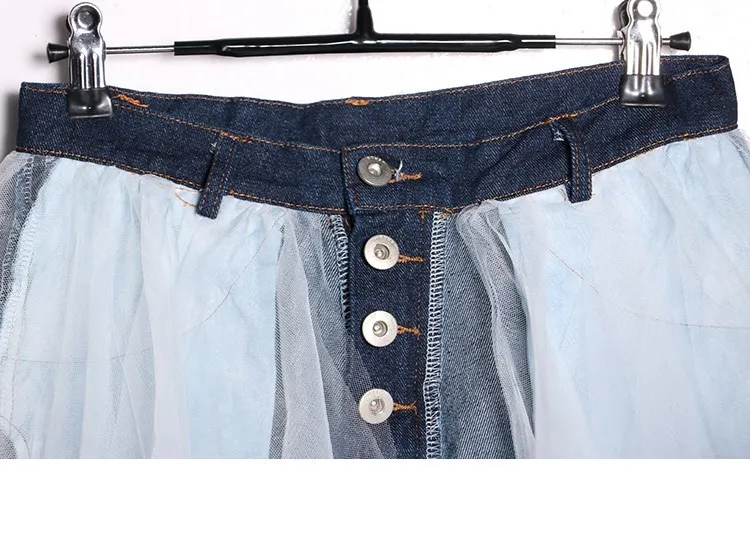 Лоскутные сетчатые джинсовые узкие брюки женские рваные винтажные джинсы с высокой талией Женская повседневная одежда