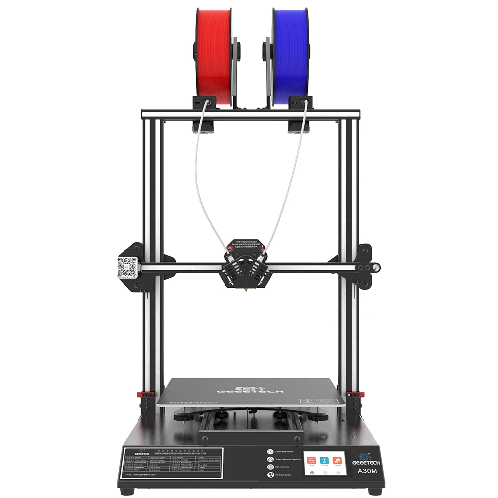 GEEETECH A30M 2 в 1 смешанный 3D принтер 320*320*410 мм площадь 60 мм/сек. защищенный паролем