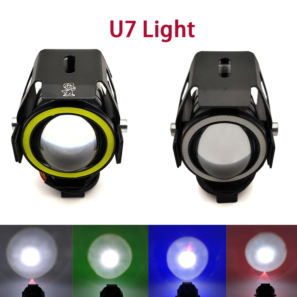 

For Kawasaki Ninja 250R 400R KX65 KX85 KX125 KX250 Motorcycle Headlight spotlight moto U7 LED Light motorcycle accessories