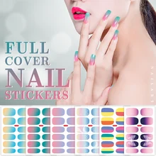

1PCS Sticker Korea Styles Waterproof Kids Nail Wraps Stickers Gradient style Abstract Pop Art Designs Manicure
