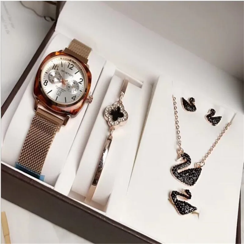 

Privately Customized Swan Five-piece Watch Watch Waterproof Quartz Watch Packaged Watch