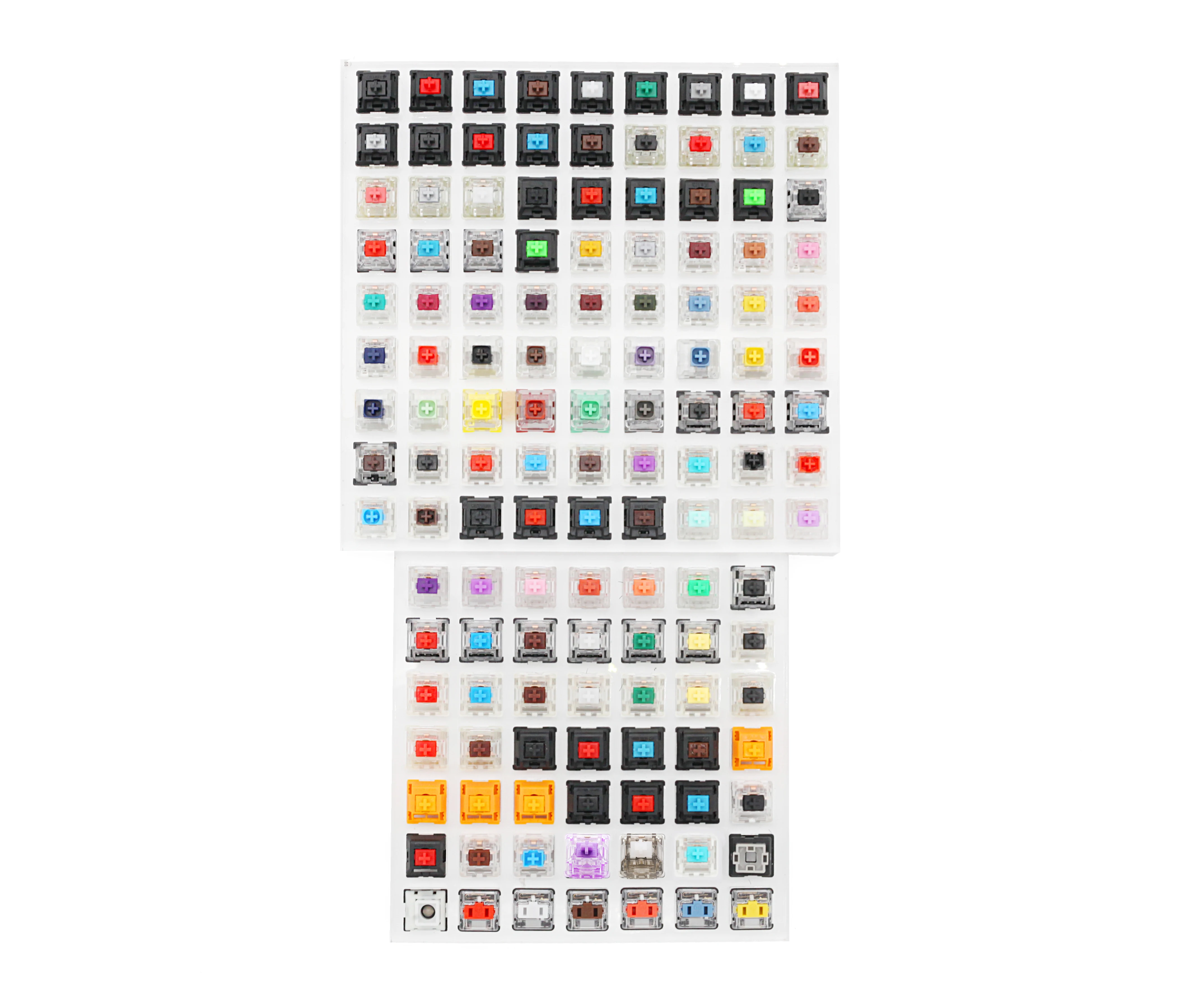  130 switch switches tester with acrylic base blank keycaps for mechanical keyboard cherry kailh gat
