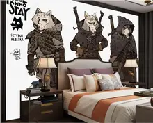 

3d photo wallpaper for walls in rolls Hand drawn armed werewolf animation children's room home decor 3d panels on the wall