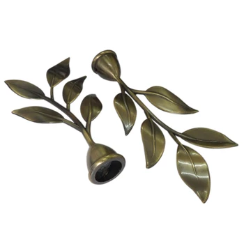 

D20mm Curtain Rod Decorative Head Five Leaves , Curtain Accessories Finials for Window Decoration