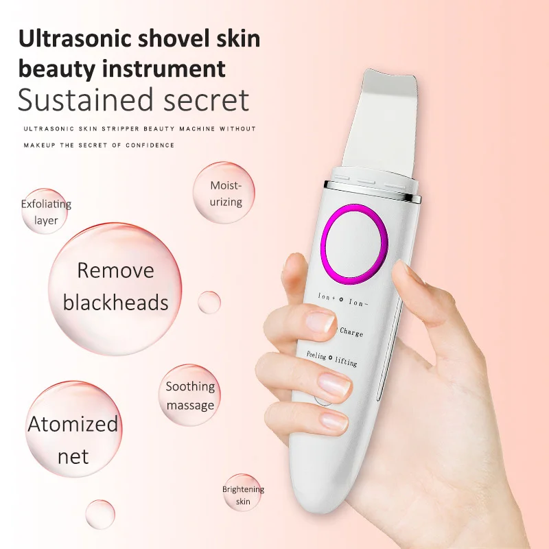 SWOISS Ultrasonic Scraper Shovel Skin Purifier Clean Pores Exfoliating Shovel Face Machine Skin Scurbber Care Beauty Instrument