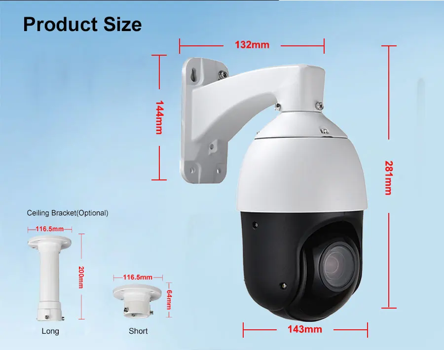 CCTV 1080P 2MP AHD скоростная купольная PTZ камера 30X ZOOM IR 100 м Автофокус IP66 Full HD аналоговый панорамирование/наклон COC RS485 управление