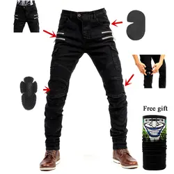 Привет-07 мотоциклетные брюки мужские мото джинсы защитные снаряжение для езды на мотоцикле брюки на молнии карман штаны для мотокросса