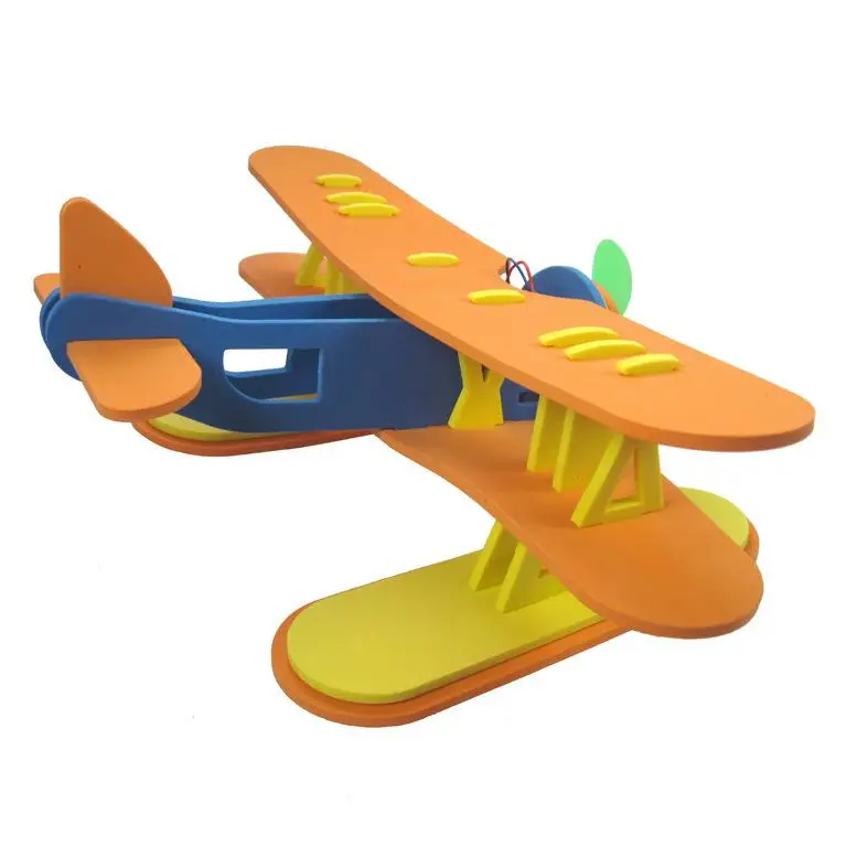 Kuulee игрушки Электрический воздушный гидросамолет моделирование DIY собрать головоломки игрушки случайный цвет имитировать самолет